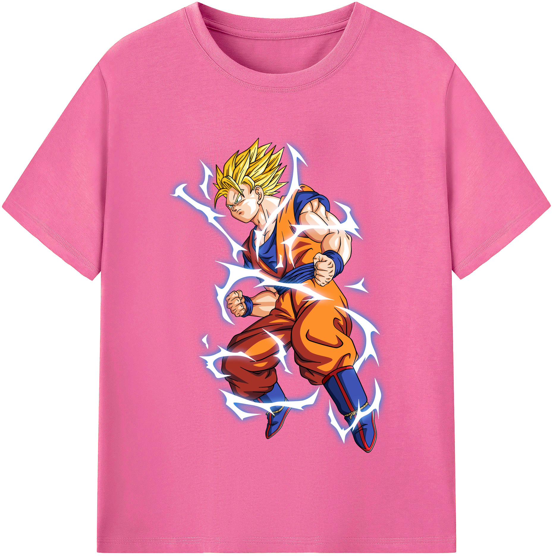 （画像用） ドラゴンボール 孫悟空（そん ごくう）Son Goku カカロット DRAGON BALL Kakarotto レディースカジュアルプリントTシャツ（綿100％）